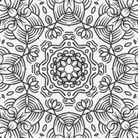 vector coloring geometric flower shapes and pattern background
