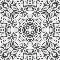 vector coloring geometric flower shapes and pattern background