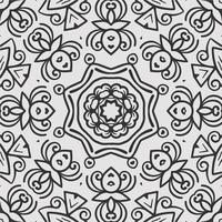 vector coloring geometric flower shapes and pattern background