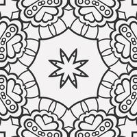 vector coloring geometric flower shapes and pattern background