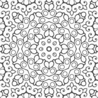 vector coloring geometric flower shapes and pattern background