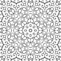 vector coloring geometric flower shapes and pattern background