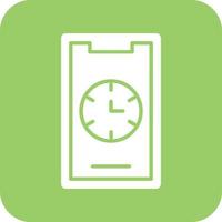 Mobile Clock Vector Icon Design