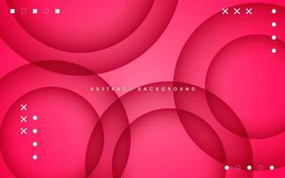 Abstract 3D circle layers pink gradient background. eps10 vector