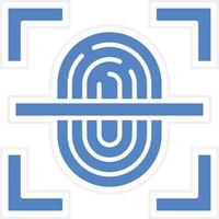 Fingerprint Scan Vector Icon Design