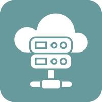 Cloud Server Icon Vetor Style vector