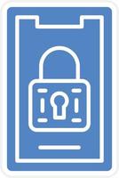 Mobile Lock Vector Icon Design
