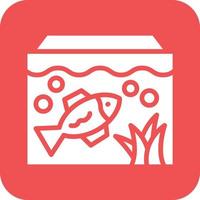 Fish Tank Vector Icon Design