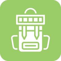 Army Backpack Icon Vetor Style vector