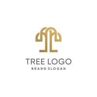 Tree logo design idea with creative concept vector