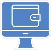 Online Wallet Vector Icon Design