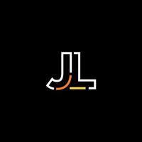 Abstract letter JL logo design with line connection for technology and digital business company. vector