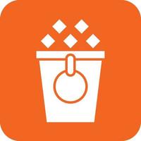 Ice Bucket Icon Vetor Style vector