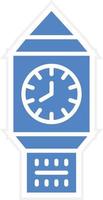 Clock Tower Vector Icon Design