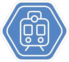 Railroad Crossing Vector Icon Design