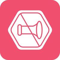 No Horn Vector Icon Design