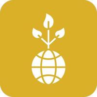 Eco Globe Icon Vetor Style vector