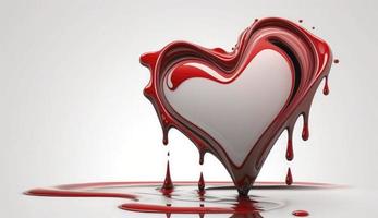 rojo corazón, rojo amor forma en blanco fondo, contento enamorado día fondo, corazón forma, amar, emoción, enamorado tarjeta, San Valentín día, felicidad, bandera, diseño, antecedentes, generar ai foto