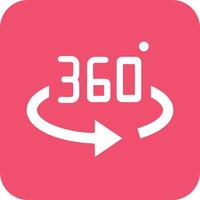 360 Degrees Vector Icon Design