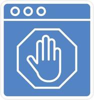 AD Blocker Vector Icon Design