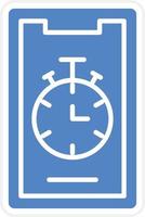 Mobile Stopwatch Vector Icon Design