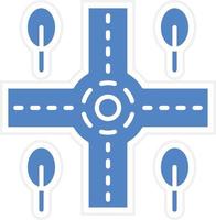 Crossroad Vector Icon Design
