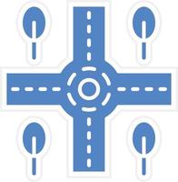 Crossroad Vector Icon Design