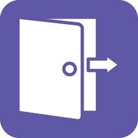 Exit Door Vector Icon Design