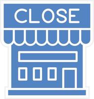 Shop Close Icon Vetor Style vector