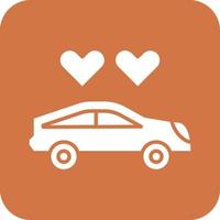 Wedding Car Vector Icon Design