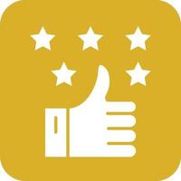 Positive Review Vector Icon Design