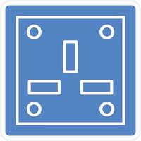 Wall Socket Vector Icon Design