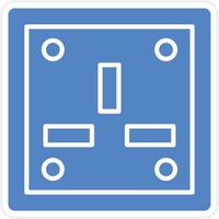 Wall Socket Vector Icon Design