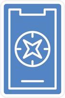 Mobile Compass Vector Icon Design