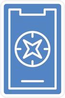 Mobile Compass Vector Icon Design
