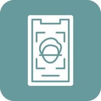 Mobile Face Scan Vector Icon Design