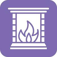 Fireplace Icon Vetor Style vector