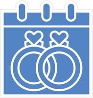 Wedding Date Icon Vetor Style vector