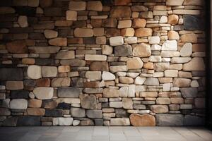 A snapshot of a natural stone clad wall photo