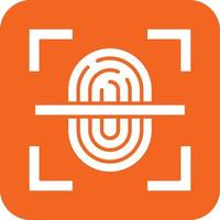 Fingerprint Scan Vector Icon Design