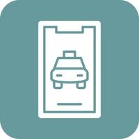 Mobile Taxi Vector Icon Design