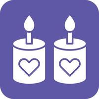 Wedding Candle Vector Icon Design