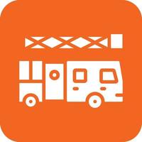 Ladder Truck Vector Icon Design