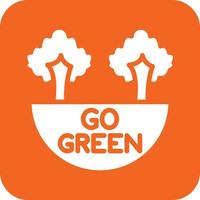 Go Green Vector Icon Design