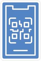 Mobile Qr Code Vector Icon Design