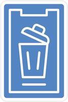 Mobile Bin Vector Icon Design