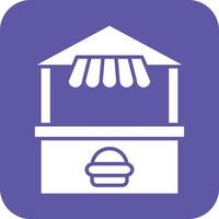 Burger Cart Vector Icon Design