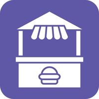 Burger Cart Vector Icon Design