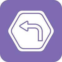 Turn Left Vector Icon Design