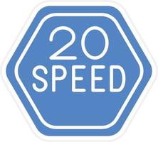 20 Speed Limit Vector Icon Design